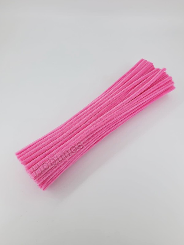 20 Adet Pembe Renkli Şönil 30cm, Tüylü Peluş Kadife Tel, Oyuncak, El İşi, Çiçek, Süsleme