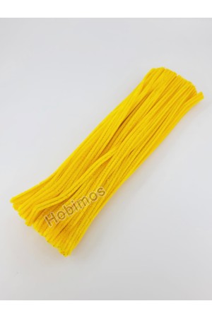 20 Adet Sarı Şönil 30cm, Tüylü Peluş Kadife Tel, Oyuncak, El İşi, Çiçek, Süsleme