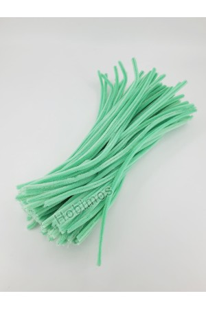 20 Adet Su Yeşili Şönil 30cm, Tüylü Peluş Kadife Tel, Oyuncak, El İşi, Çiçek, Süsleme