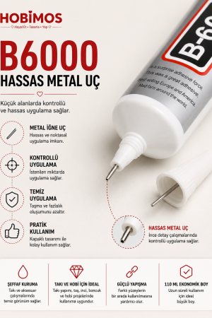 B-6000 Şeffaf Taş ve Boncuk Yapıştırıcısı 110 ML– Şeffaf Yapıştırıcı B-6000 Şeffaf Taş ve Boncuk Yapıştırıcısı 110 ML– Şeffaf Yapıştırıcı