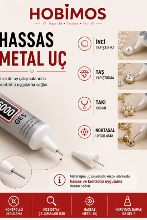 50 ml B6000 Şeffaf Yapıştırıcı, Takı Taşı Yarım İnci Boncuk ve Hobi Yapıştırıcısı 50 ml B6000 Şeffaf Yapıştırıcı, Takı Taşı Yarım İnci Boncuk ve Hobi Yapıştırıcısı
