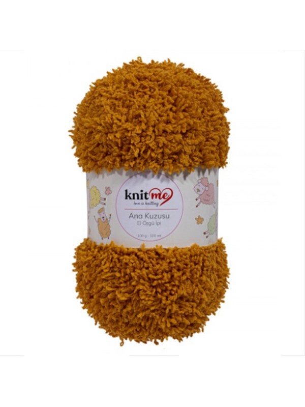 756 Hardal Ana Kuzusu Battaniye Hırka El Örgü İpi 100 Gr.100 Mt.  