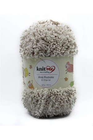 704 Ekru Ana Kuzusu Battaniye Hırka El Örgü İpi 100 Gr.100 Mt.  
