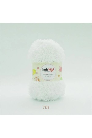 701 Beyaz Ana Kuzusu Battaniye Hırka El Örgü İpi 100 Gr.100 Mt.