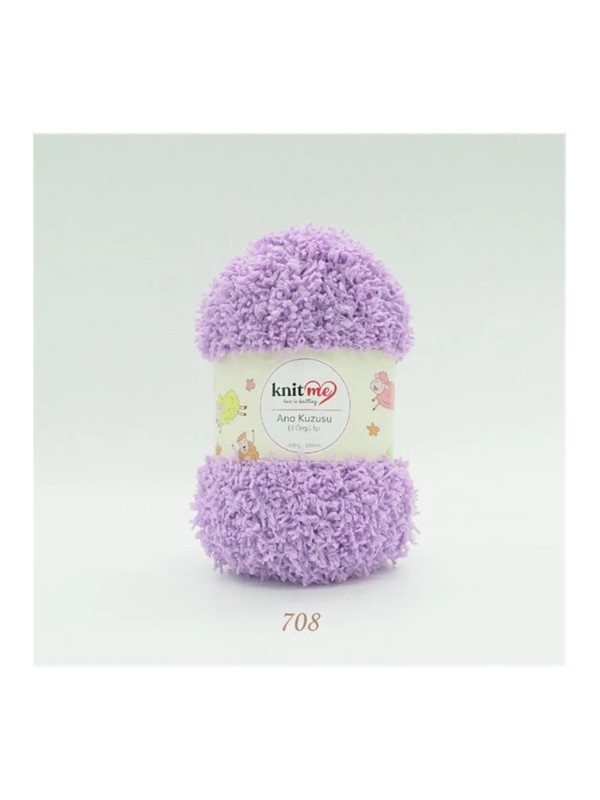 708 Lila Ana Kuzusu Battaniye Hırka El Örgü İpi 100 Gr.100 Mt.  