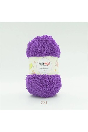 721 Mor Ana Kuzusu Battaniye Hırka El Örgü İpi 100 Gr.100 Mt.  