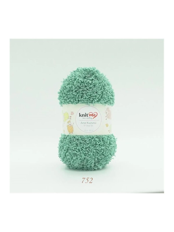 752 Küf Yeşili Ana Kuzusu Battaniye Hırka El Örgü İpi 100 Gr.100 Mt.  