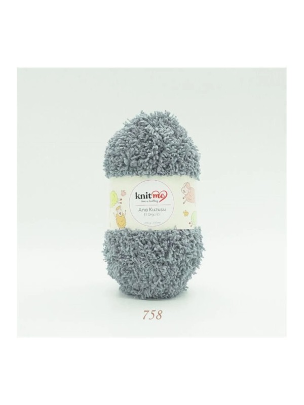 758 Gri Ana Kuzusu Battaniye Hırka El Örgü İpi 100 Gr.100 Mt. 758 Gri Ana Kuzusu Battaniye Hırka El Örgü İpi 100 Gr.100 Mt.