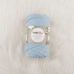Knit Me Soft Taranabilir Makrome İpi 60 kat 3 mm 9604 Bebe Mavi