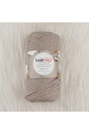 Knit Me Soft Taranabilir Makrome İpi 60 Kat 3 mm 10302 Bej Knit Me Soft Taranabilir Makrome İpi 60 Kat 3 mm 10302 Bej