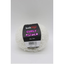 01 Beyaz - Alpaca Ve Yün Karışımlı Kıvırcık Dokulu Yumuşak Peluş İp