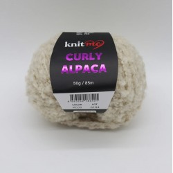 03 Krem - Alpaca Ve Yün Karışımlı Kıvırcık Dokulu Yumuşak Peluş İp