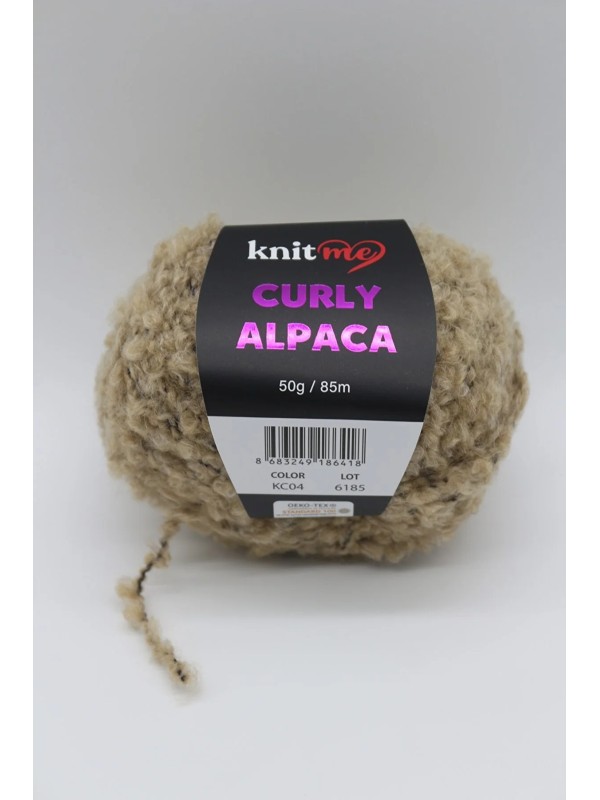 04 Toprak - Alpaca Ve Yün Karışımlı Kıvırcık Dokulu Yumuşak Peluş İp