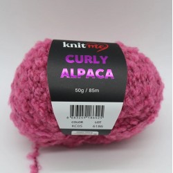 05 Pembe - Alpaca Ve Yün Karışımlı Kıvırcık Dokulu Yumuşak Peluş İp