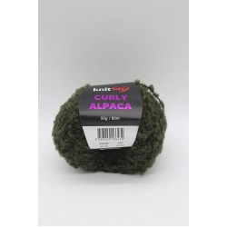 06 Haki - Alpaca Ve Yün Karışımlı Kıvırcık Dokulu Yumuşak Peluş İp