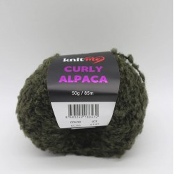 06 Haki - Alpaca Ve Yün Karışımlı Kıvırcık Dokulu Yumuşak Peluş İp