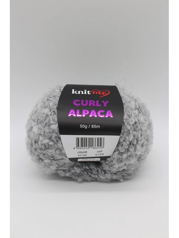 08 Açık Gri - Alpaca Ve Yün Karışımlı Kıvırcık Dokulu Yumuşak Peluş İp