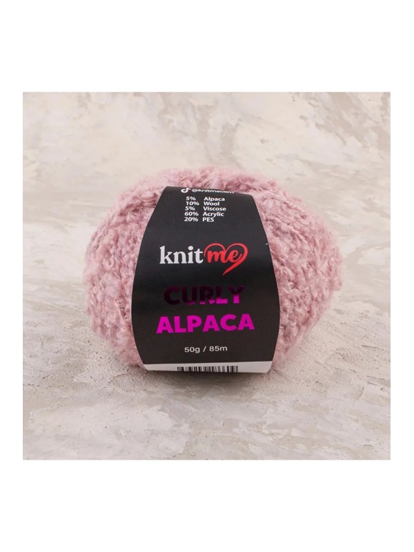 14 Açık Pembe - Alpaca Ve Yün Karışımlı Kıvırcık Dokulu Yumuşak Peluş İp