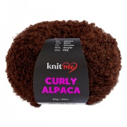 17 Koyu Kahve - Alpaca Ve Yün Karışımlı Kıvırcık Dokulu Yumuşak Peluş İp