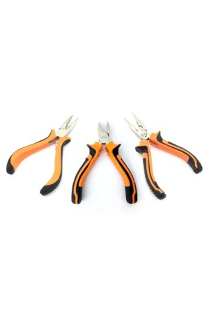 3'lü Hobi Pense Seti - Takı Yapım Alet Seti, Kıvırma, Karga Burun, Yan Keski