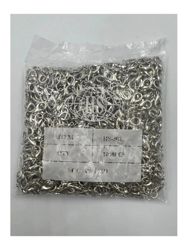 100 Adet Gümüş Renk 502 Papağan Klips - Takı Klipsi