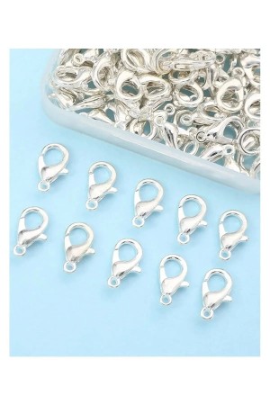 250 Adet Lak Kaplama Kararma Yapmaz Gümüş Papağan Klips Takı Malzemesi