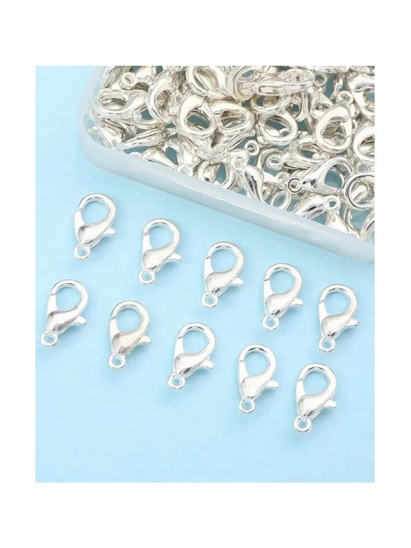 250 Adet Lak Kaplama Kararma Yapmaz Gümüş Papağan Klips Takı Malzemesi