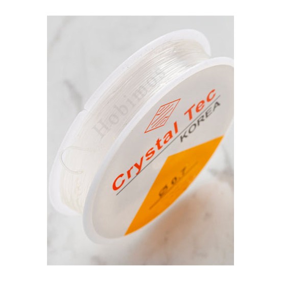 0,7 mm Şeffaf Lastikli Silikon Misina- Elişi Takı Aksesuar Esnek Lastik Misine İpi