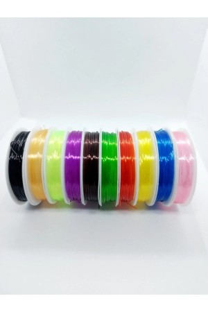 10 Adet 0,8 mm Renkli Esnek Bileklik İpi Lastik Misina 10 Adet 0,8 mm Renkli Esnek Bileklik İpi Lastik Misina