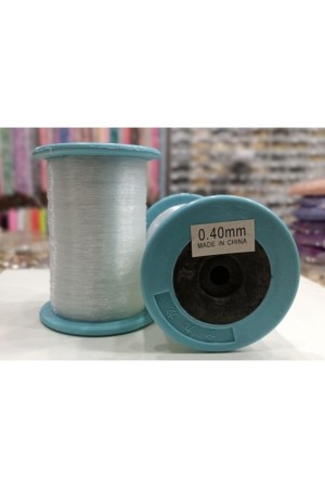 0,40 mm Lastiksiz Şeffaf Düz Misina İpi (Kristal, İnci Çanta ve Aksesuar Yapımına Uygundur)