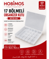 Hobi ve Boncuk Kutusu Büyük Boy 17 Bölmeli 25x18 cm Hobi ve Boncuk Kutusu Büyük Boy 17 Bölmeli 25x18 cm