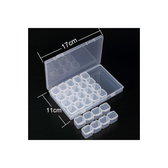 1 Adet 28 Bölmeli ( 7 Tane 4'lü ) Kilitli Kapaklı Takı - Boncuk Ve Taş Saklama Kutusu 1 Adet 28 Bölmeli ( 7 Tane 4'lü ) Kilitli Kapaklı Takı - Boncuk Ve Taş Saklama Kutusu