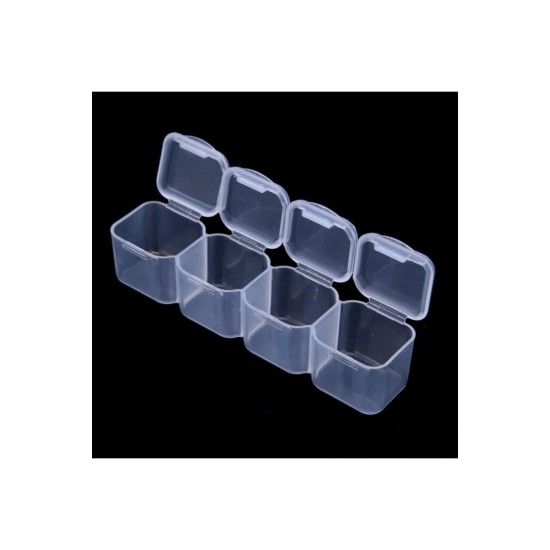 1 Adet 28 Bölmeli ( 7 Tane 4'lü ) Kilitli Kapaklı Takı - Boncuk Ve Taş Saklama Kutusu 1 Adet 28 Bölmeli ( 7 Tane 4'lü ) Kilitli Kapaklı Takı - Boncuk Ve Taş Saklama Kutusu