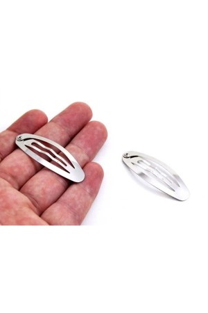 50 Adet 5 cm Nikel Kaplama Çıt Çıt Toka Gümüş Renk