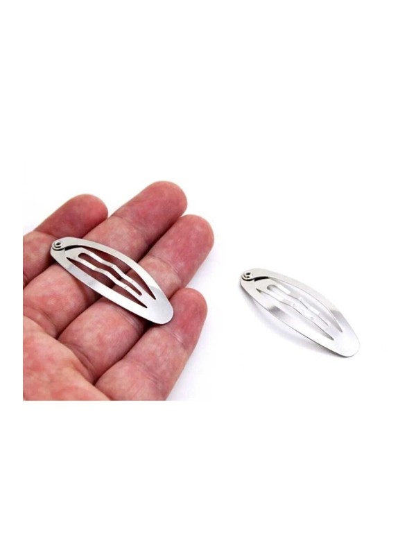 250 Adet 5 cm Nikel Kaplama Çıt Çıt Toka Gümüş Renk 