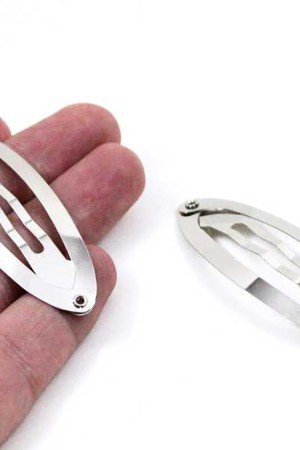 100 Adet 7 cm Nikel Kaplama Çıt Çıt Toka Gümüş Renk