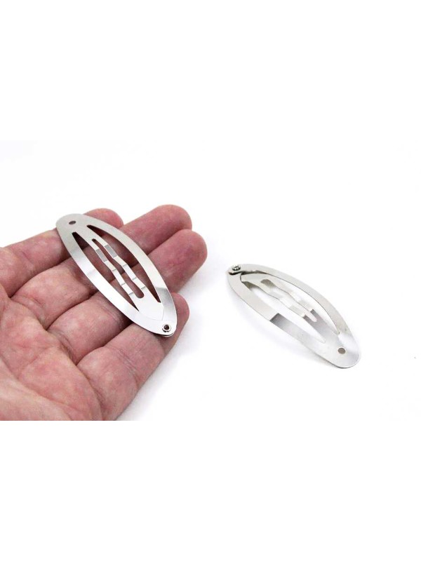 100 Adet 7 cm Nikel Kaplama Çıt Çıt Toka Gümüş Renk