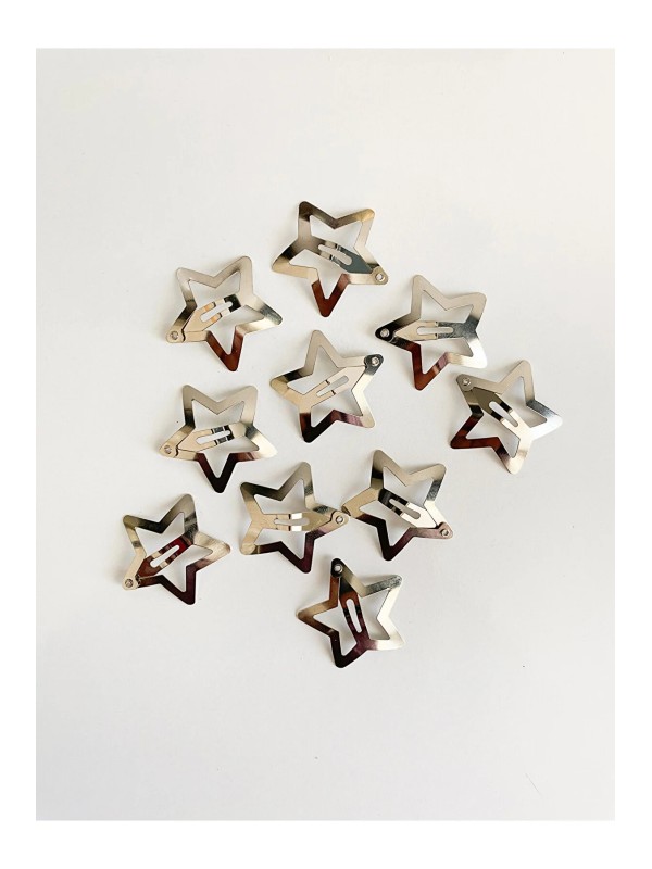 50 Adet 3 cm Yıldız Çıt Çıt Toka Yerli Üretim 1. Kalite