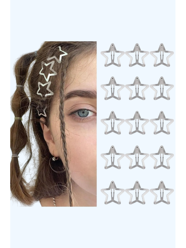 50 Adet 3 cm Yıldız Çıt Çıt Toka Yerli Üretim 1. Kalite