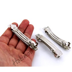 10 Adet 8 cm 1. Sınıf Yerli Üretim Nikel Kaplama Otomatik Saç Tokası